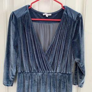 Baltic Born Sofia Blue Velvet Maxi Dress